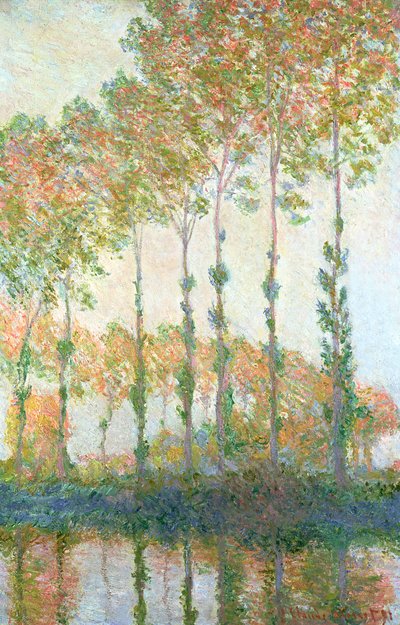 Populieren aan de oevers van de Epte, herfst, 1891 door Claude Monet